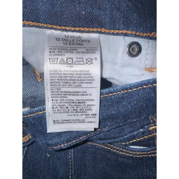 Old Navy Boys Boot-Cut Jeans Size 12 Plus Dark Wash - Picture 3 of 6